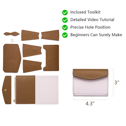 Genuine Leather DIY Wallet Kit-Solace Leather DC003