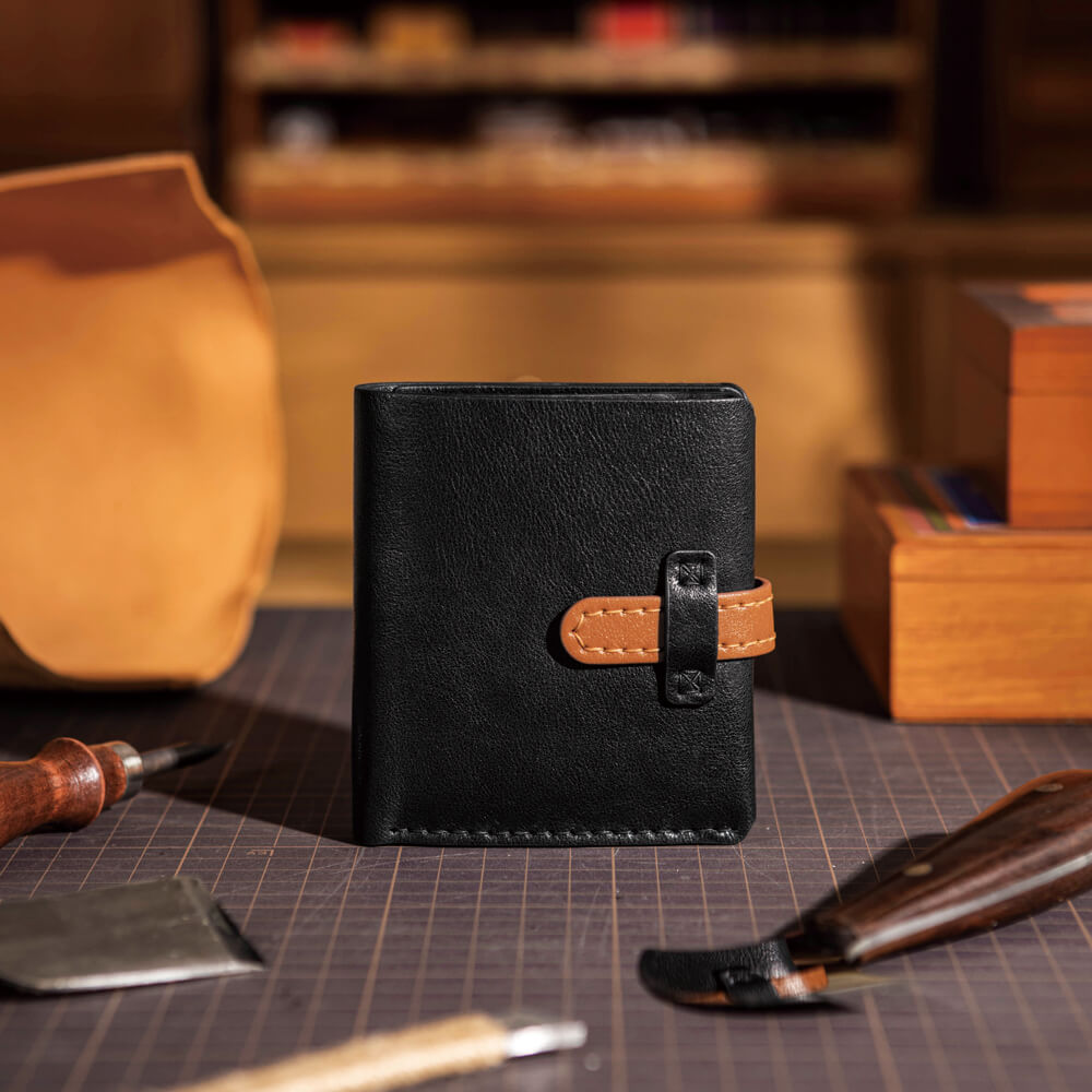 Top-Grain Leather DIY Wallet Kit for Men-Solace Leather DC005