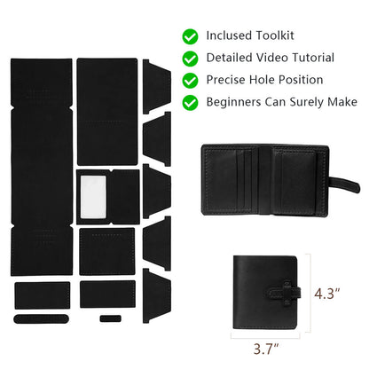 Top-Grain Leather DIY Wallet Kit for Men-Solace Leather DC005