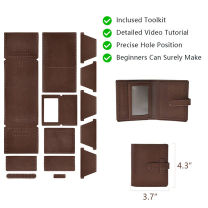 Top-Grain Leather DIY Wallet Kit for Men-Solace Leather DC005