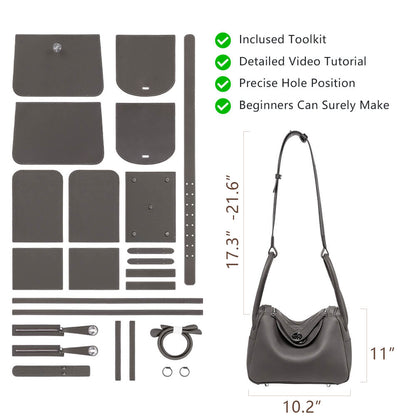 Top-Grain Leather Handbag Making Kit-Solace Leather DB803