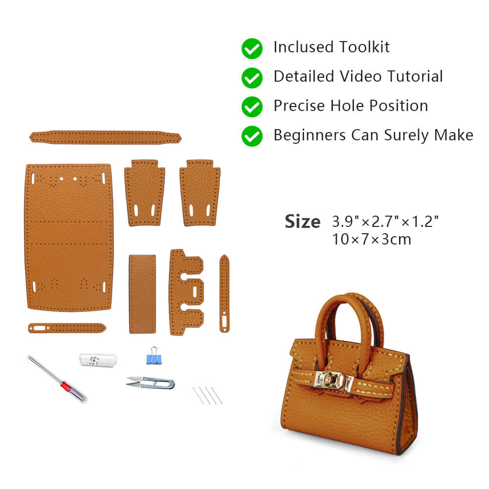 Top-Grain Leather DIY Keychain Kit-Solace Leather KC802