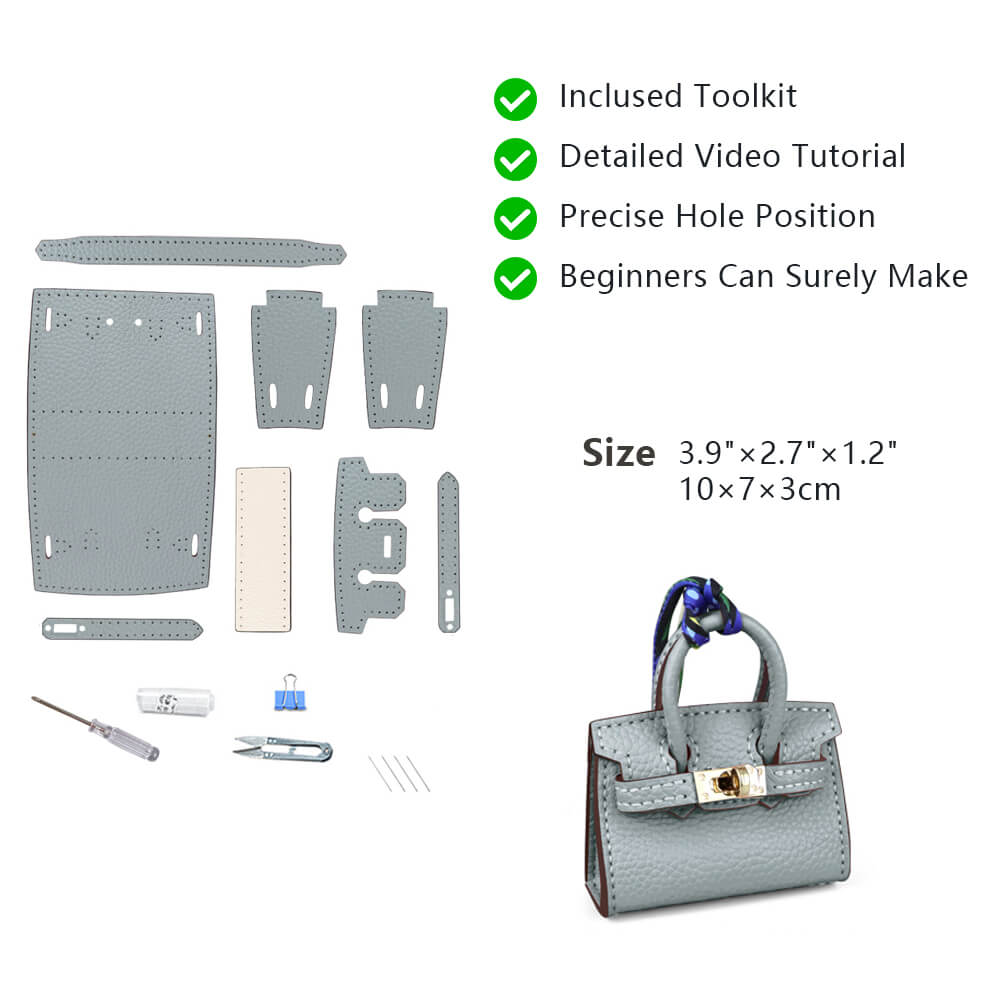 Top-Grain Leather DIY Keychain Kit-Solace Leather KC802