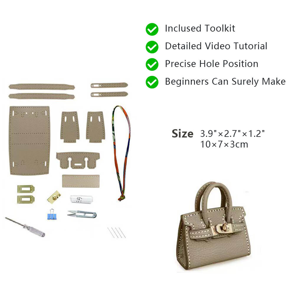 Top-Grain Leather DIY Keychain Kit-Solace Leather KC802