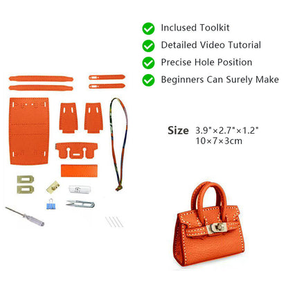 Top-Grain Leather DIY Keychain Kit-Solace Leather KC802