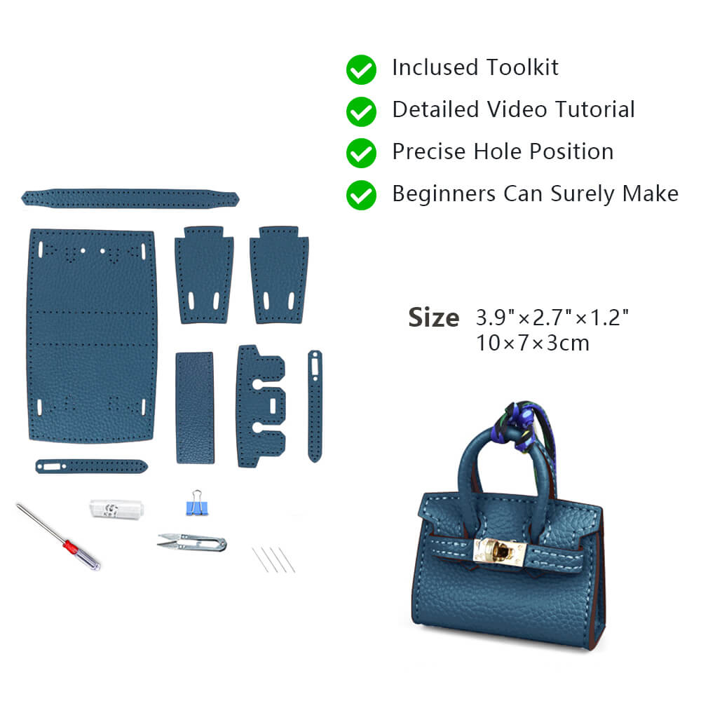 Top-Grain Leather DIY Keychain Kit-Solace Leather KC802