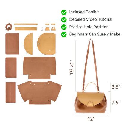 Top-Grain Leather Handbag DIY Kit-Solace Leather DB729