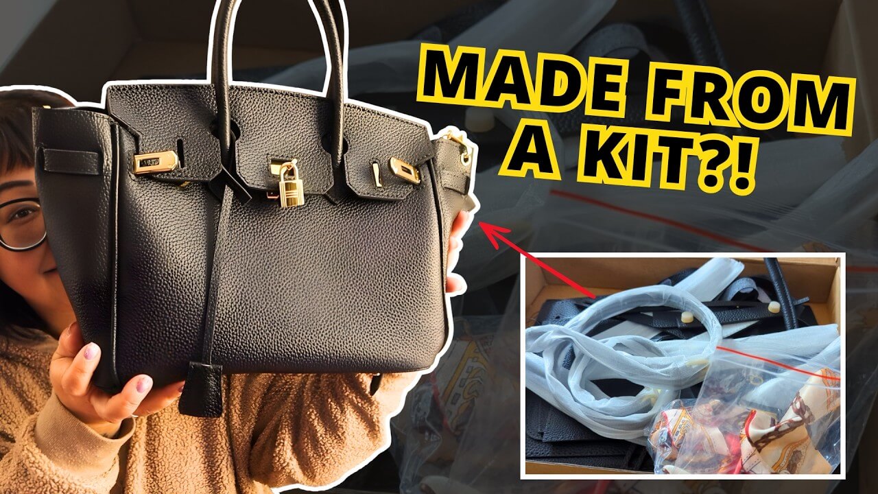 I made a designer "Birkin" bag from a KIT!