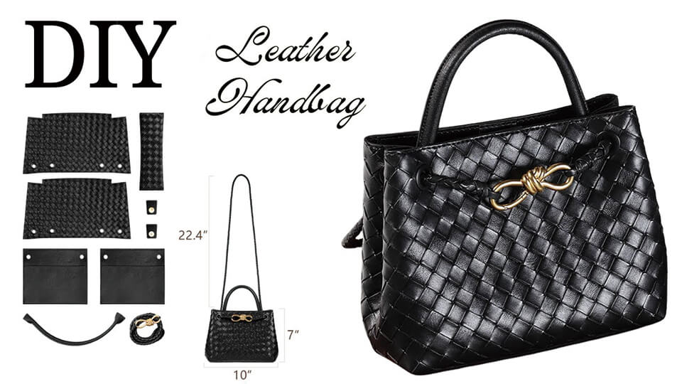 I made a classy DIY Black Leather Handbag from home in 2 days!