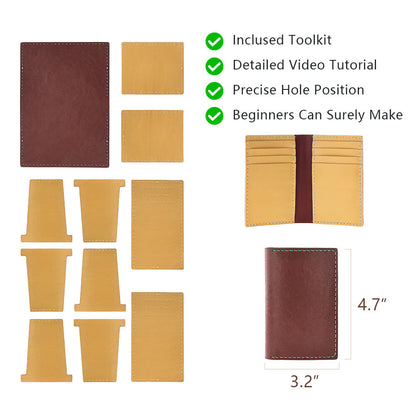 Top-Grain Leather DIY Wallet Kit for Men-Solace Leather DK009