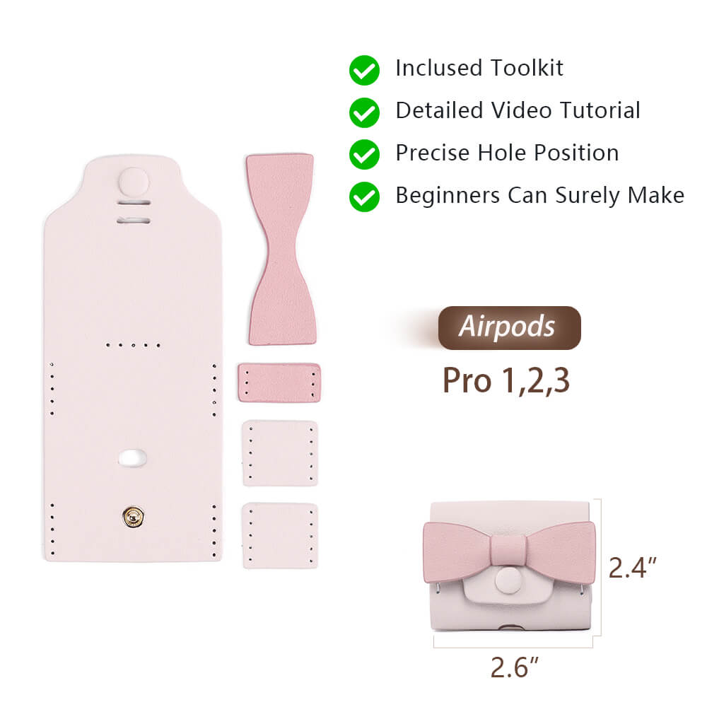 Genuine Leather DIY AirPods Case Kit-Solace Leather DZ668