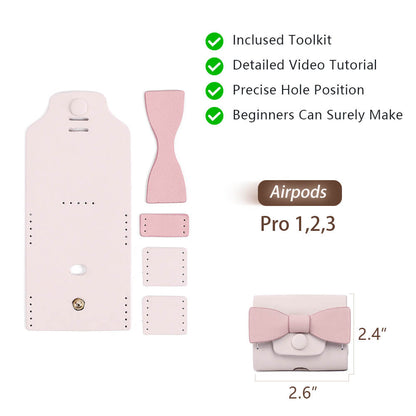 Genuine Leather DIY AirPods Case Kit-Solace Leather DZ668