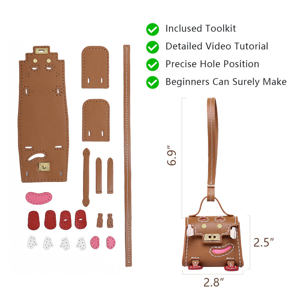 Genuine Leather DIY Earphones Case Kit-Solace Leather DZ673