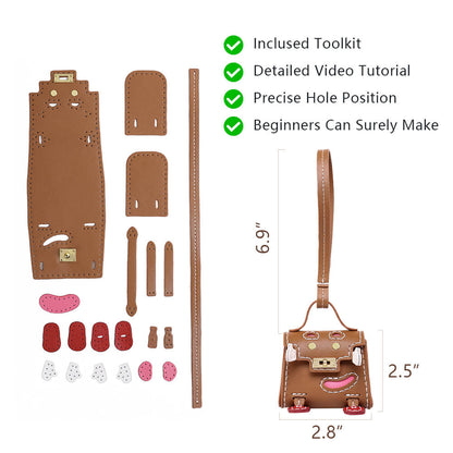 Genuine Leather DIY Earphones Case Kit-Solace Leather DZ673