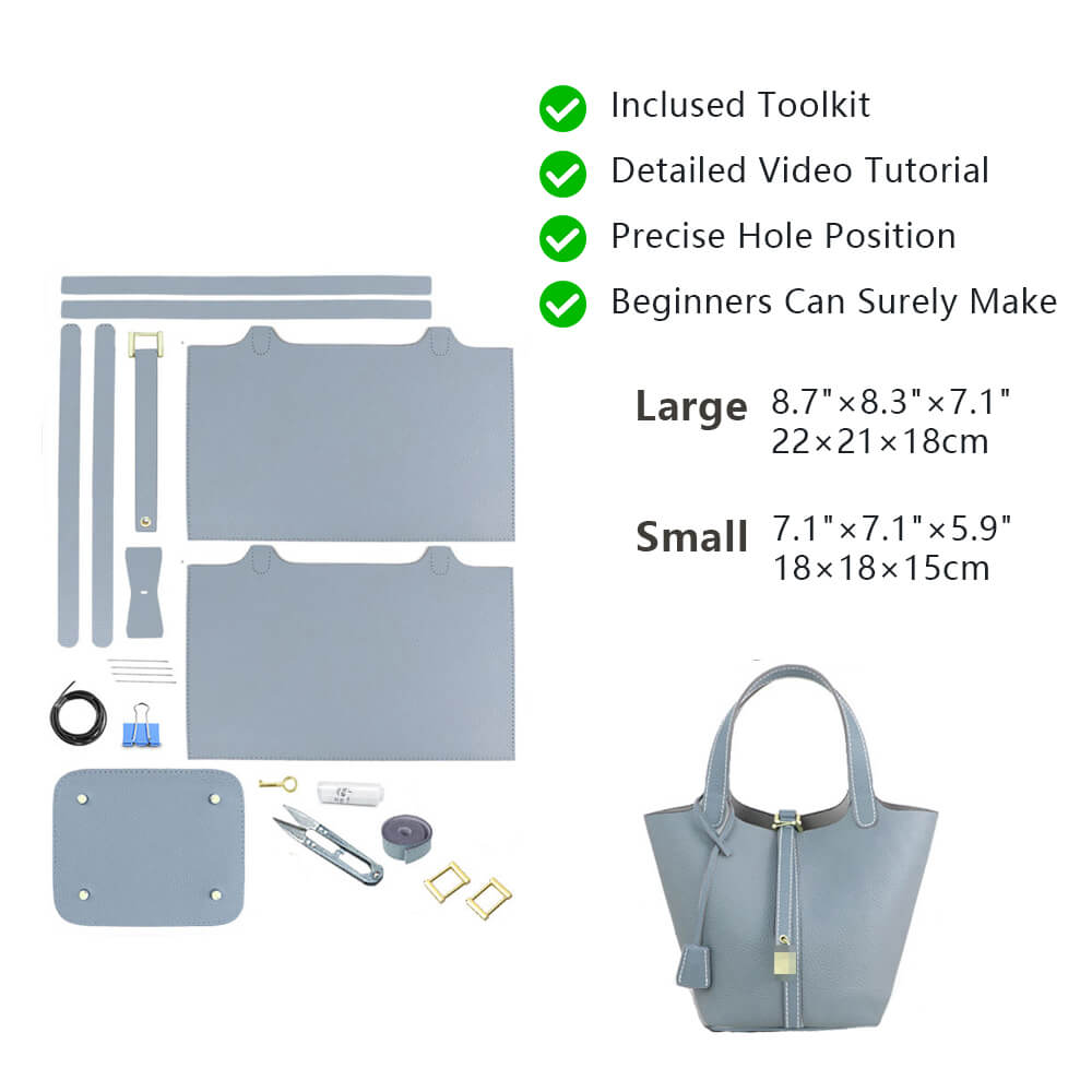 Top-Grain Leather Tote Bag DIY Kit-Solace Leather HB807