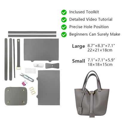 Top-Grain Leather Tote Bag DIY Kit-Solace Leather HB807