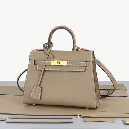 Top-Grain Saffiano Leather Handbag DIY Kit-Solace Leather HB801