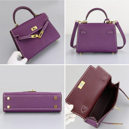 Top-Grain Pebbled Leather Handbag DIY Kit-Solace Leather HB803