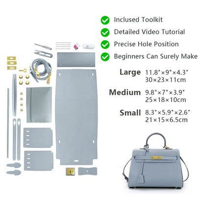 Top-Grain Pebbled Leather Handbag DIY Kit-Solace Leather HB803