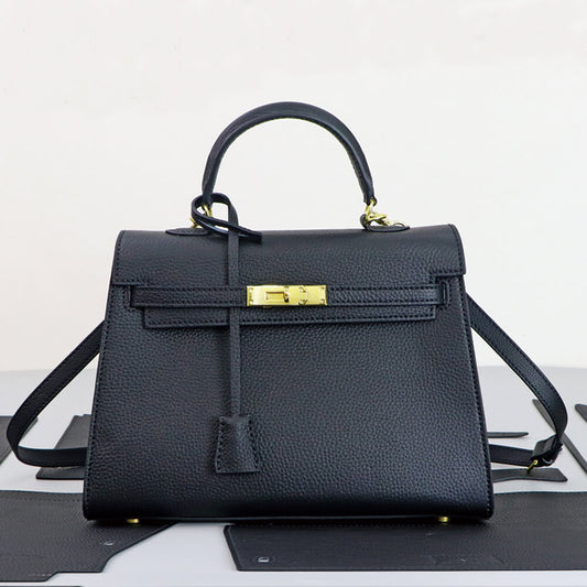 Top-Grain Pebbled Leather Handbag DIY Kit-Solace Leather HB803