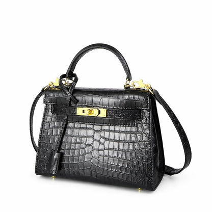 Top-Grain Crocodile-Embossed Leather Handbag DIY Kit- HB804