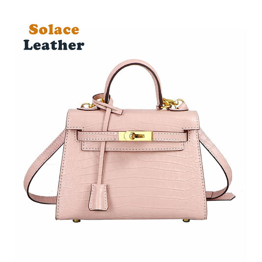 Top-Grain Crocodile-Embossed Leather Handbag DIY Kit-HB804