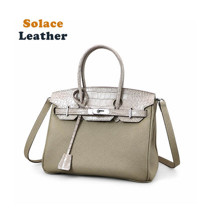 Top-Grain Crocodile-Embossed & Pebbled Leather Handbag DIY Kit HB805