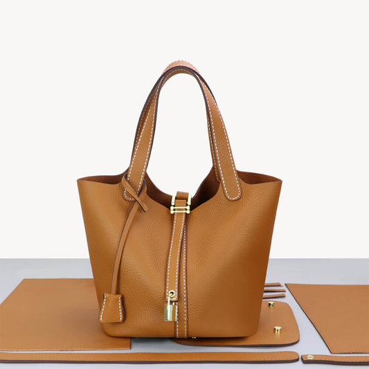 Top-Grain Leather Tote Bag DIY Kit-Solace Leather HB807