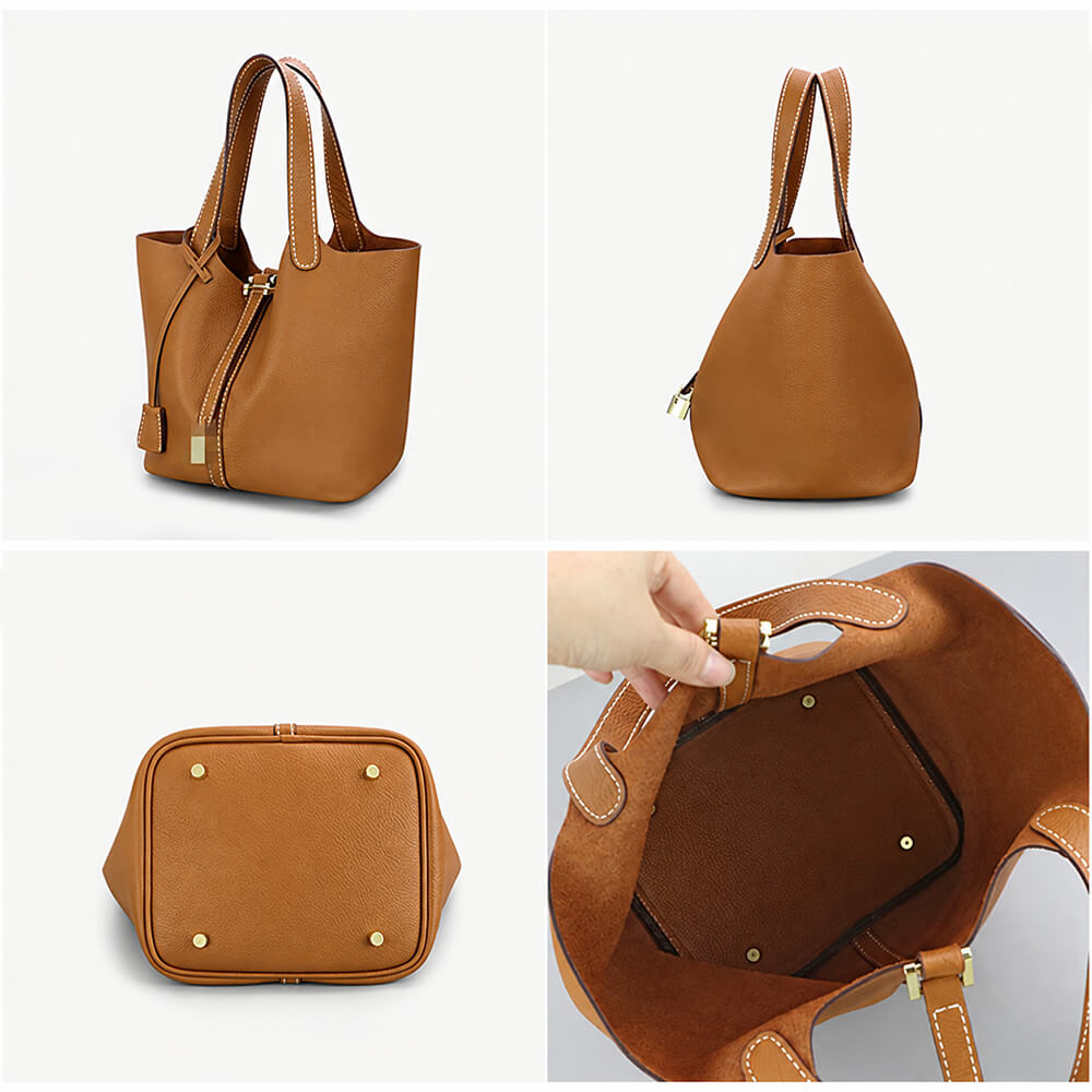 Top-Grain Leather Tote Bag DIY Kit-Solace Leather HB807