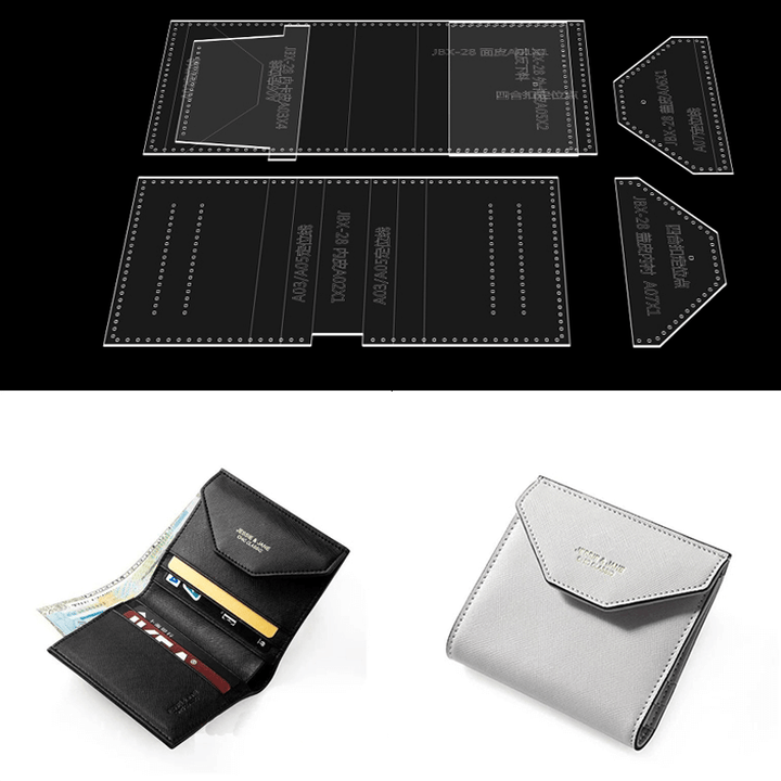 Leather Bifold Wallet Template | Acrylic Templates for Leather Bifold ...