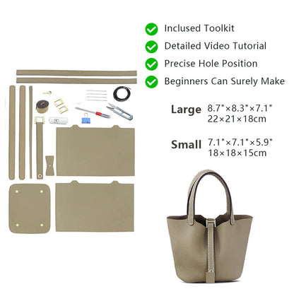 Top-Grain Leather Tote Bag DIY Kit-Solace Leather HB807