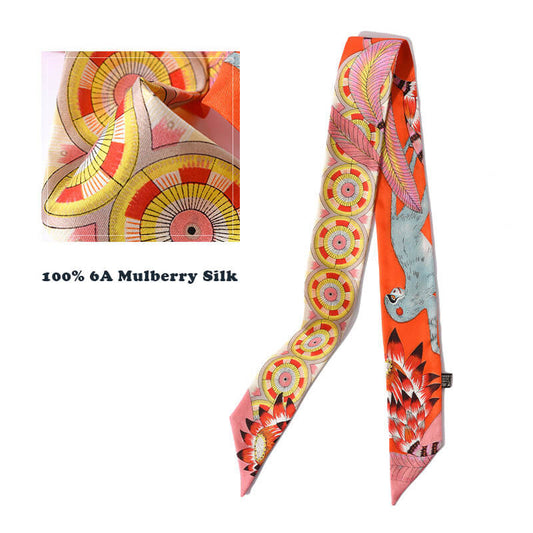 Enchanted Jungle 6A Grade Mulberry Silk Scarf