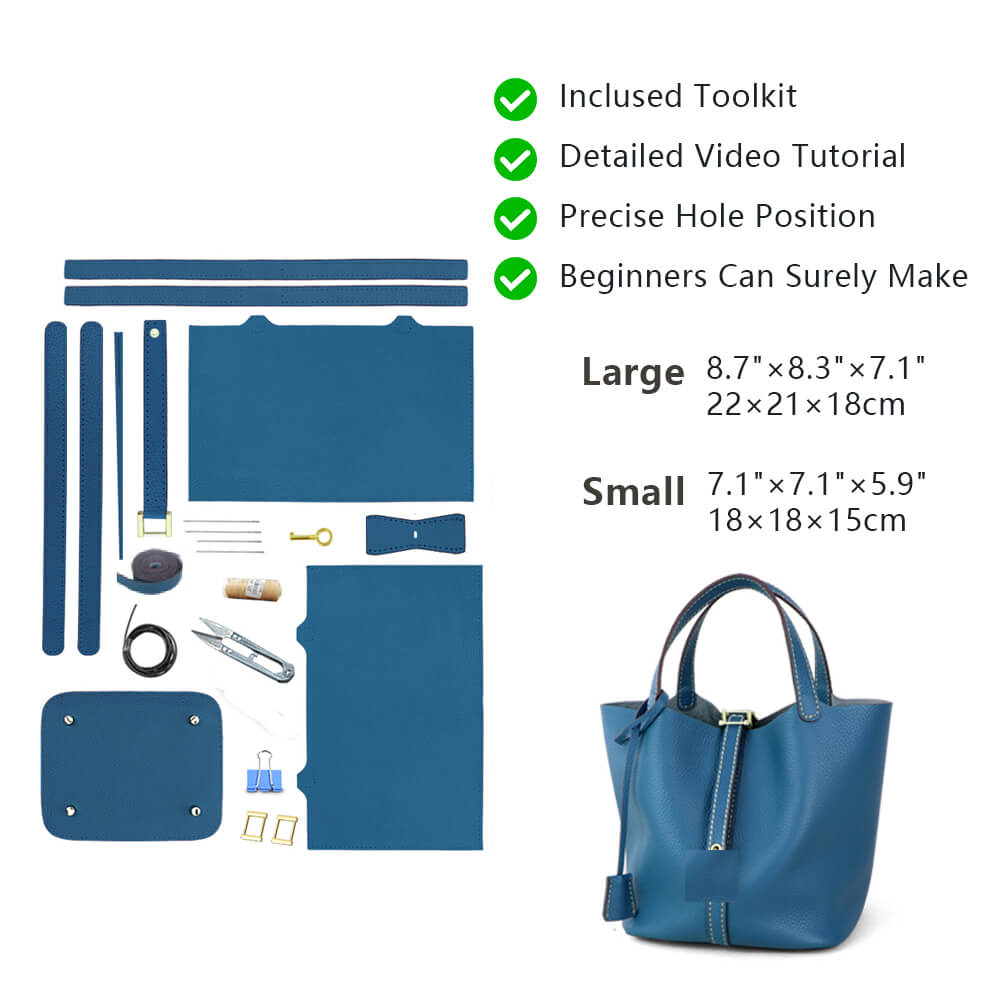 Top-Grain Leather Tote Bag DIY Kit-Solace Leather HB807