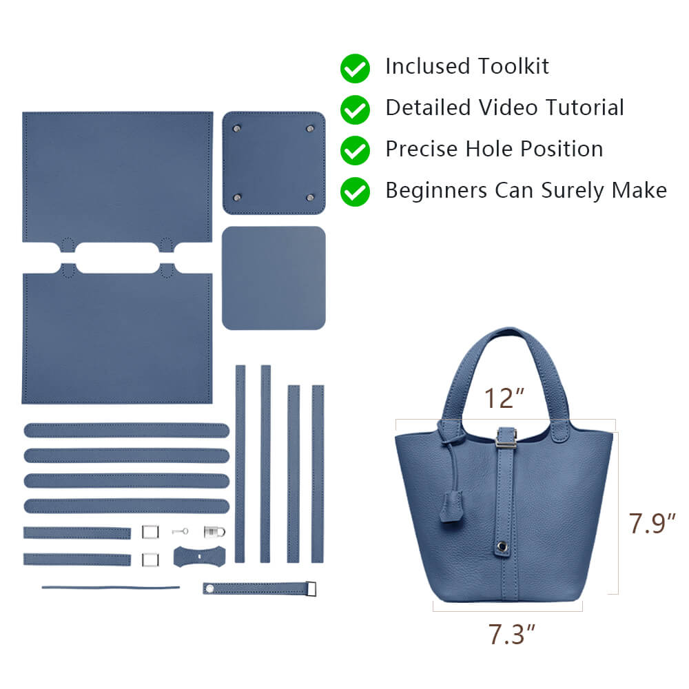 Top-Grain Leather Handbag DIY Kit-Solace Leather DB807