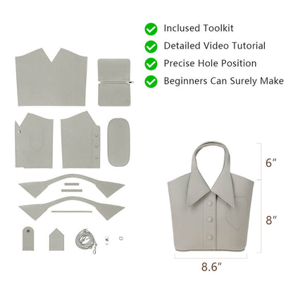 Top-Grain Leather DIY Handbag Kit-Solace Leather DB513