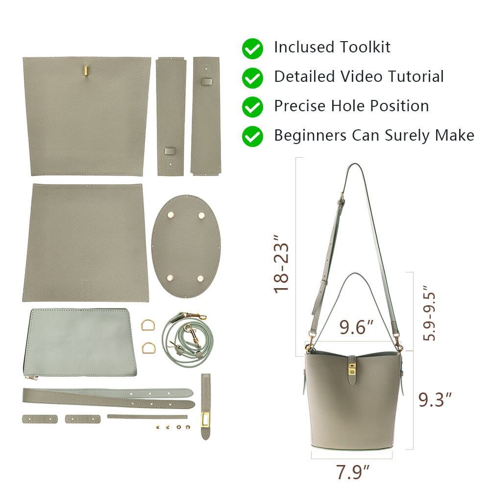 Genuine Leather DIY Handbag Kit-Solace Leather DB719