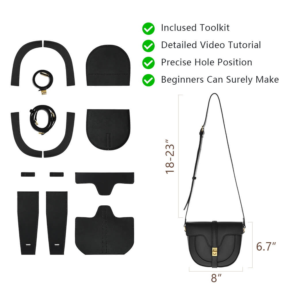 Genuine Leather DIY Bag Kit-Solace Leather DB856