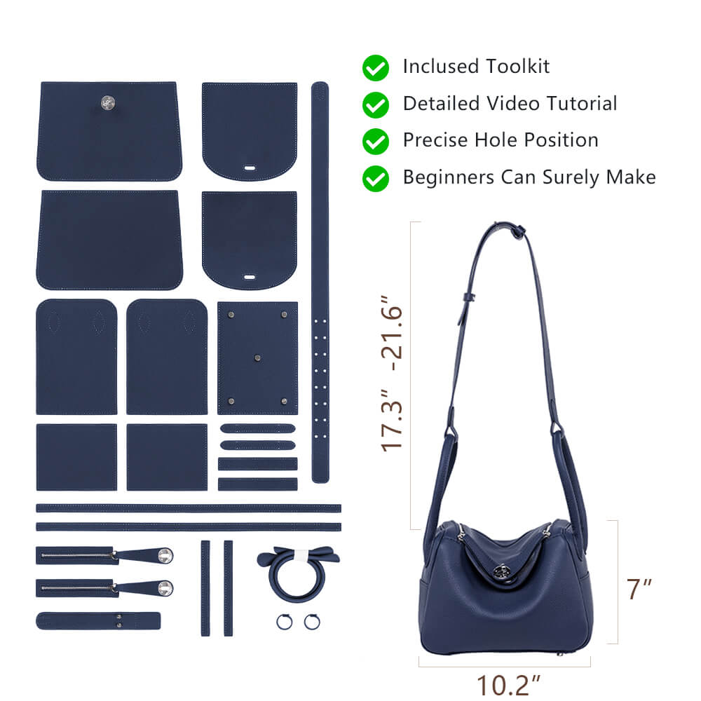 Top-Grain Leather Handbag Making Kit-Solace Leather DB803