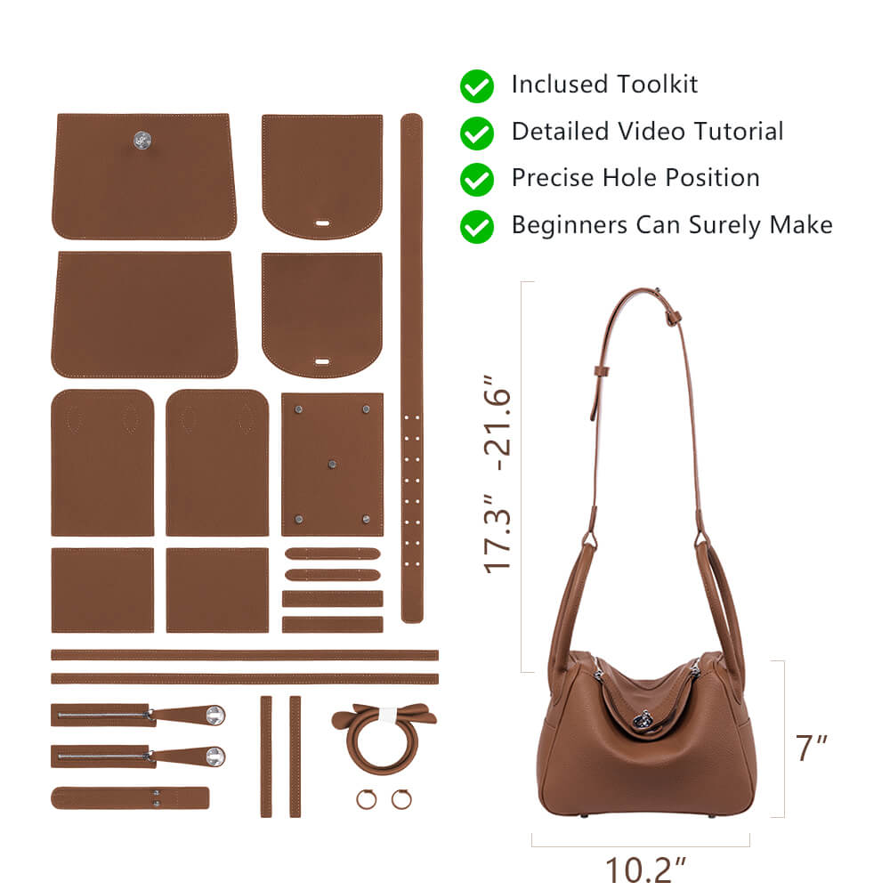 Top-Grain Leather Handbag Making Kit-Solace Leather DB803