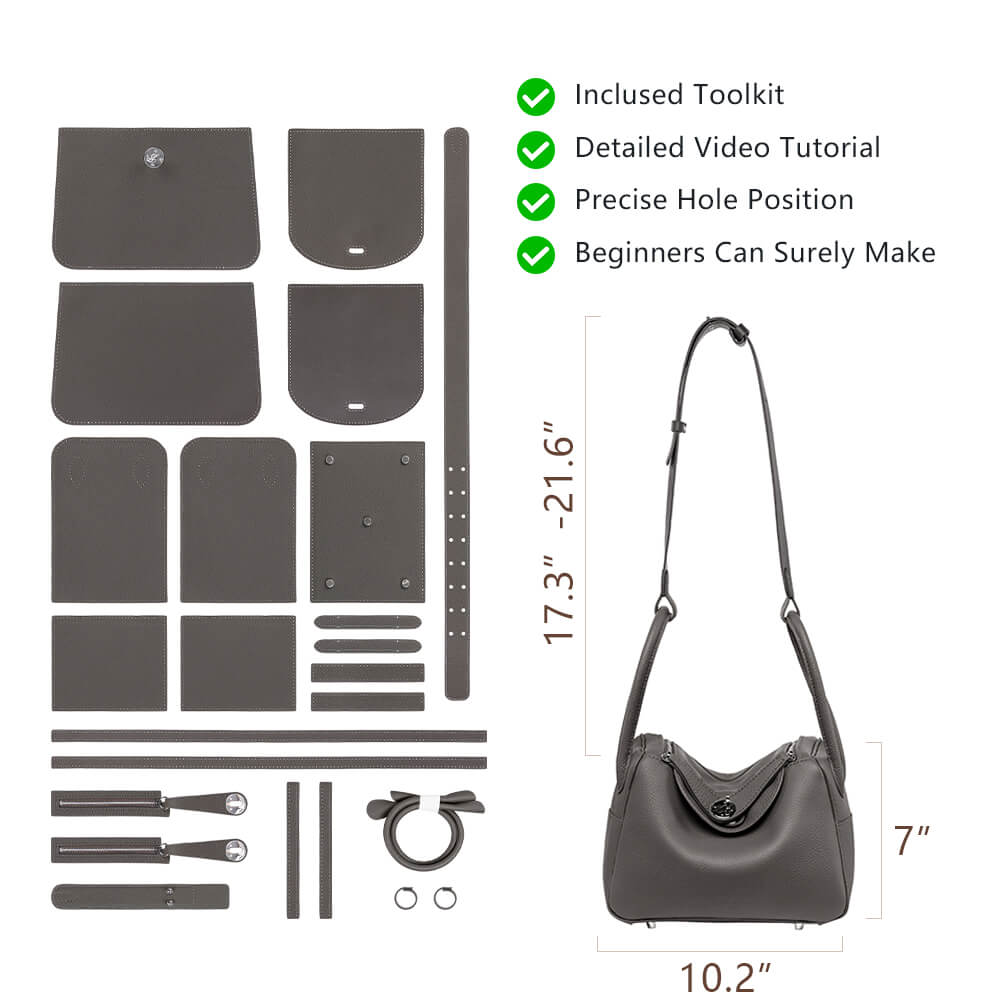 Top-Grain Leather Handbag Making Kit-Solace Leather DB803