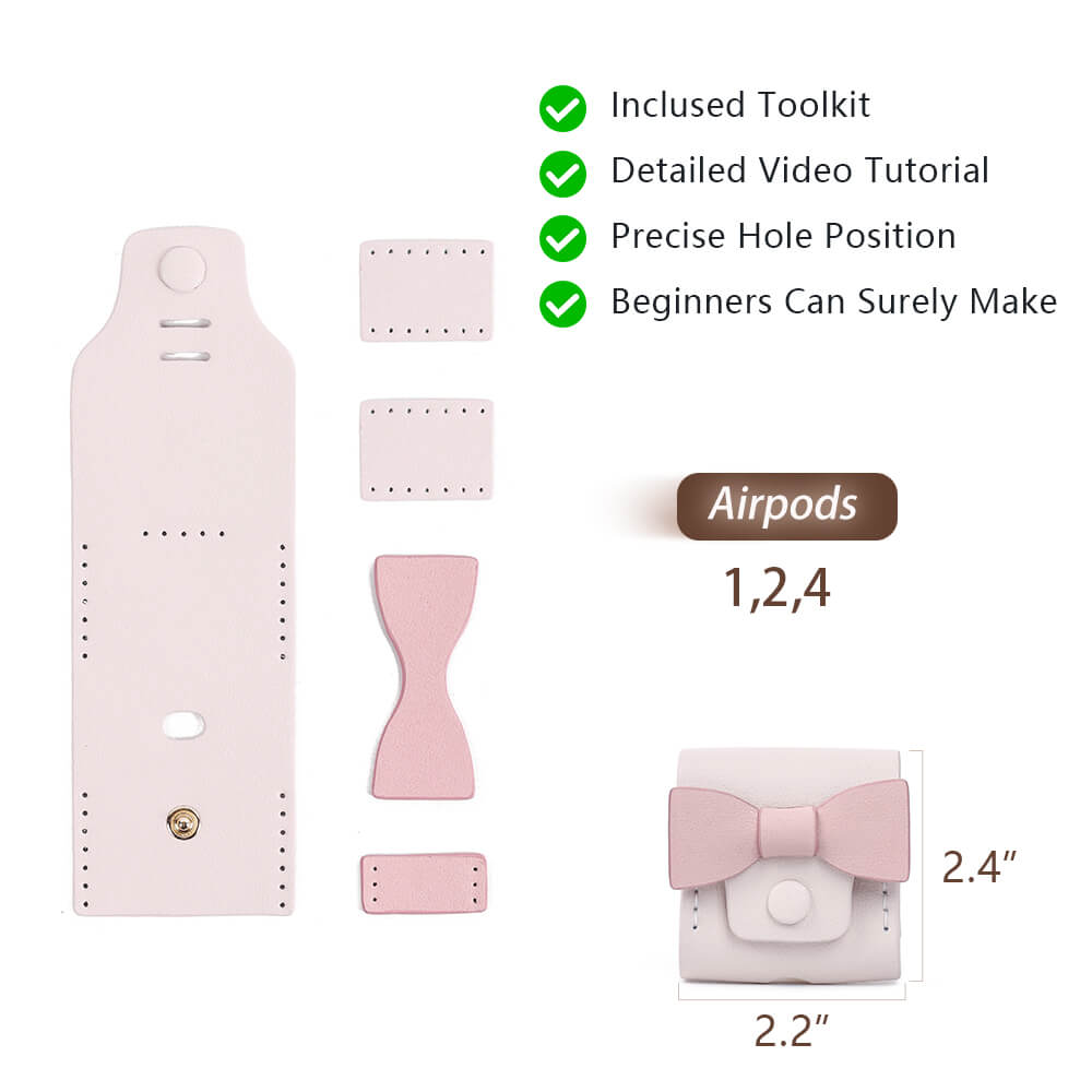 Genuine Leather DIY AirPods Case Kit-Solace Leather DZ668