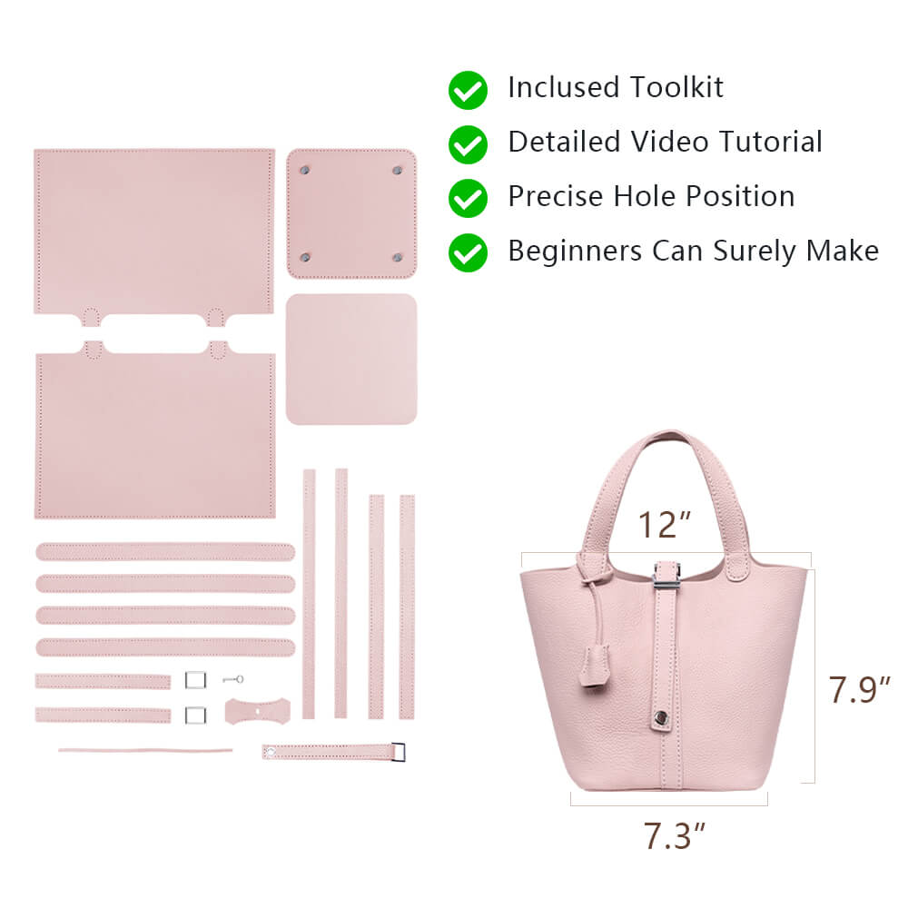 Top-Grain Leather Handbag DIY Kit-Solace Leather DB807