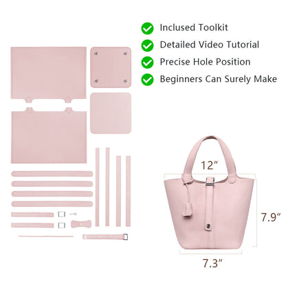 Top-Grain Leather Handbag DIY Kit-Solace Leather DB807